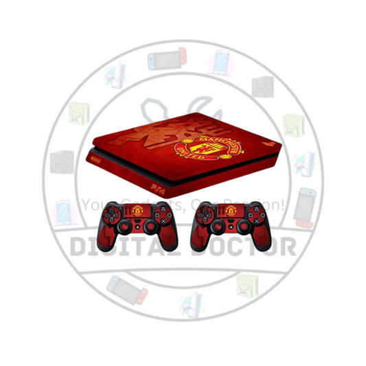 ManUnited PlayStation 4 Slim skin + 2 Controller Skins