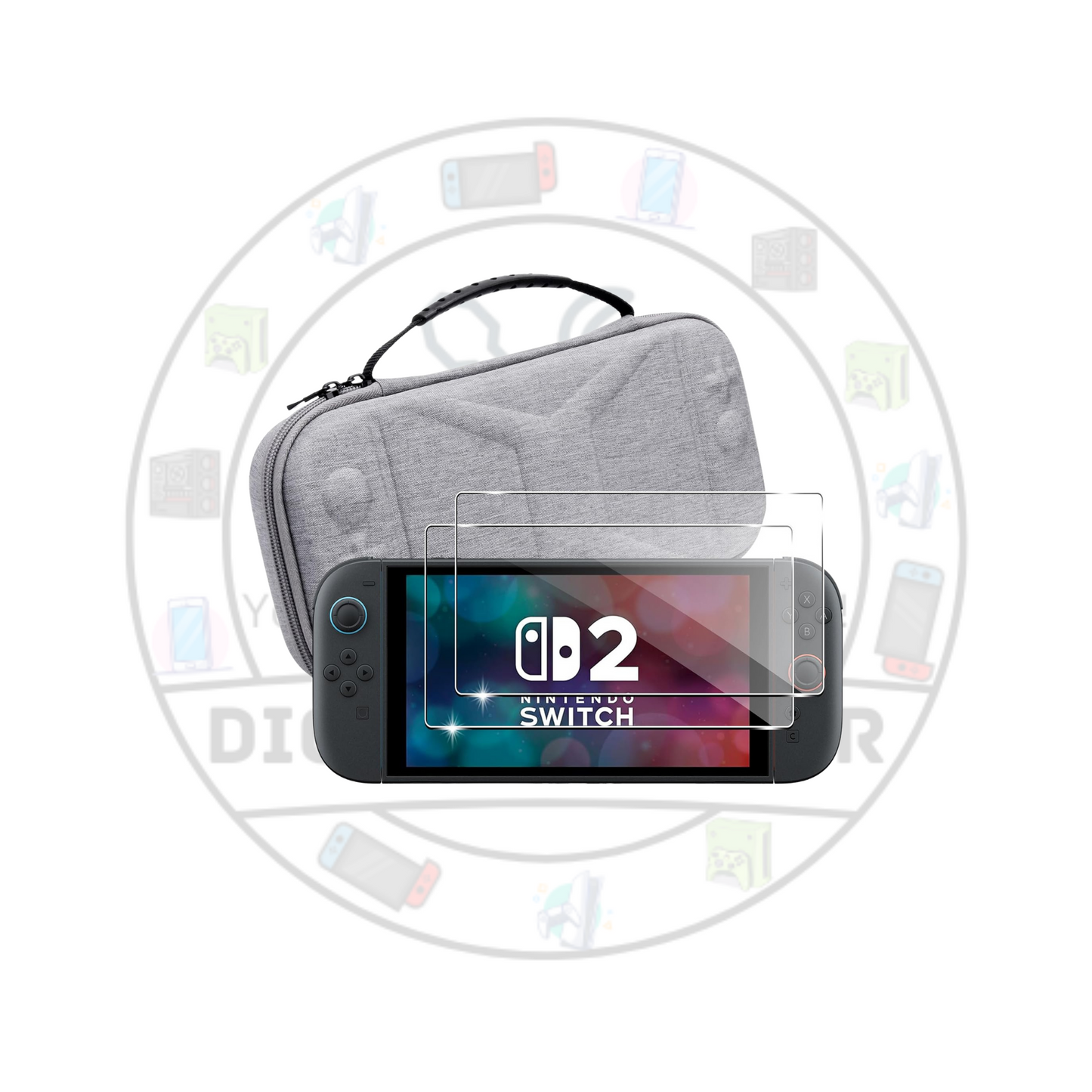 Nintendo Switch 2 - Case + 2x Screen Protector